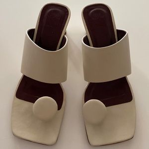 STAUD Luca square toe sandals